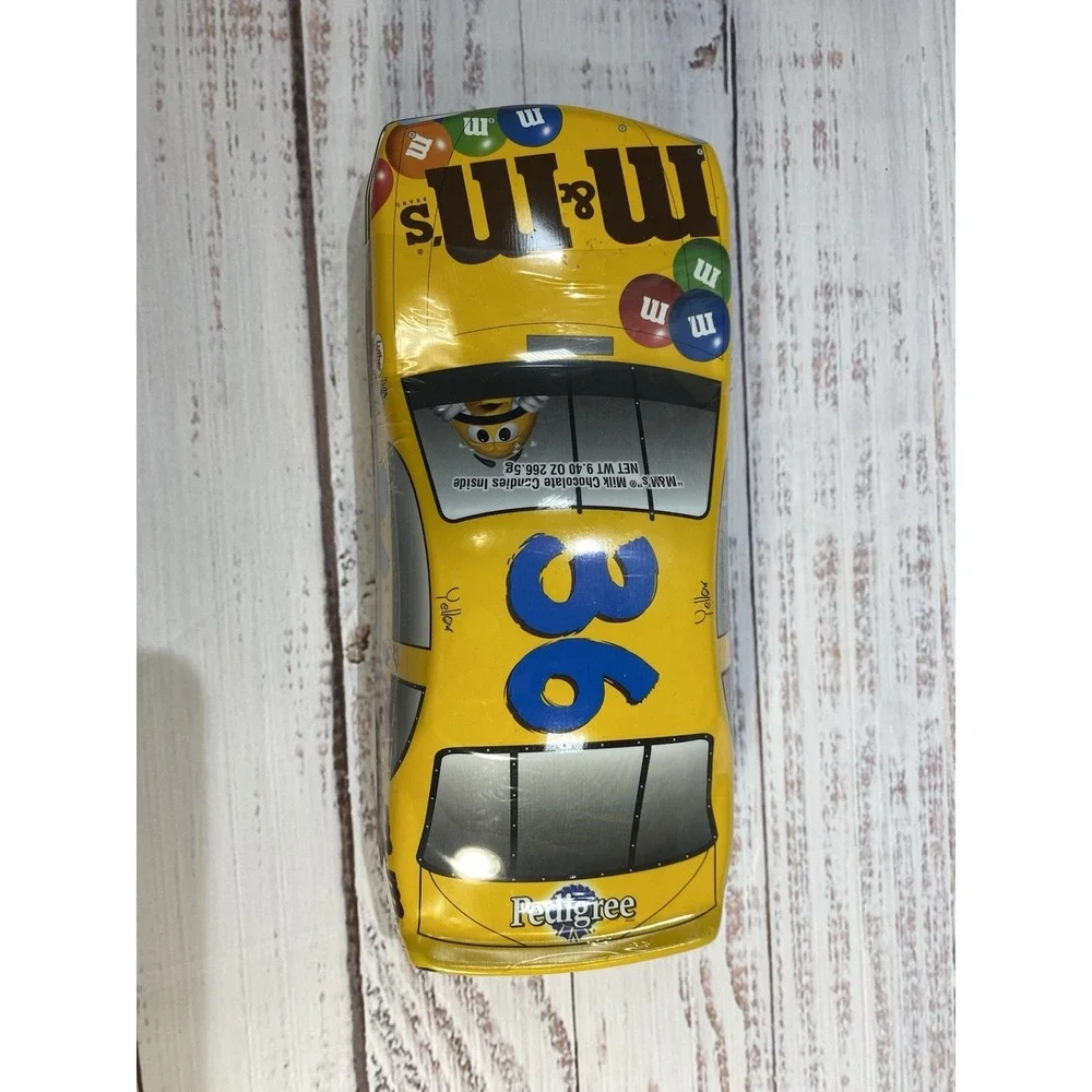 M&M NASCAR Metal‎ Tin Ernie Irvan/Ken Schaefer Race Car Container